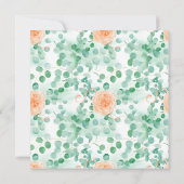 Faire-part de douche de mariée Eucalyptus vert pêc (Dos)