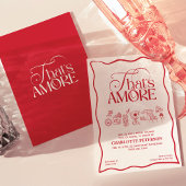 Faire-part de douche de mariée That's Amore dessin