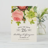 Faire-part de faire-part de fleurs botaniques II (Debout devant)