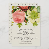 Faire-part de faire-part de fleurs botaniques II (Devant / Derrière)