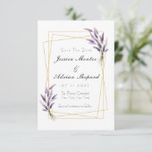Faire part de faire-part de lilas et d'or (Debout devant)