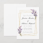Faire part de faire-part de lilas et d'or (Devant / Derrière)