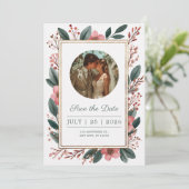 Faire-part de faire-part de mariage à encadré flor (Debout devant)