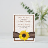 Faire-part de faire-part de mariage avec motif flo (Debout devant)