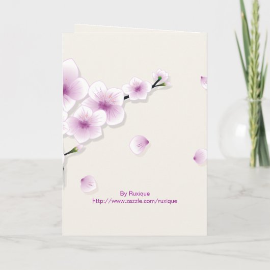 Faire-part de faire-part de mariage de fleur de (Dos)