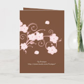 Faire-part de Faire-part de mariage en fleurs rose (Dos)