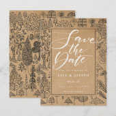 Faire part de faire-part de mariage rustique de la (Devant / Derrière)