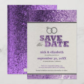 Faire-part de Faire-Part Enregistrer la Date Glitt (Devant / Derrière)