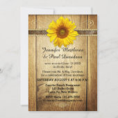 Faire-part de fête après mariage au tournesol de c (Devant)