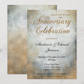 Faire-part de fête d'anniversaire de mariage cuivr (Devant / Derrière)