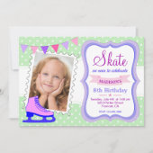 Faire-part de fête d'anniversaire pour filles pati (Devant)