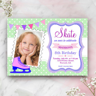 Faire-part de fête d'anniversaire pour filles pati