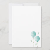 Faire-part de Fête de Bébé Garçon Moderne Bleu On  (Dos)