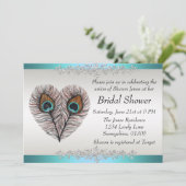 Faire-part de Fête de la mariée de paon (Debout devant)