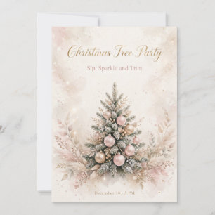 Faire-part de fête de l'arbre de Noël Bulle de Cha
