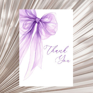 Faire-part de Fête de Mariage Moderne Ruban Violet