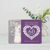 Faire-part de fête de noces de diamant de 60 ans e (Debout devant)