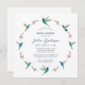 Faire-part de Fête des mariées de colibri (Devant / Derrière)