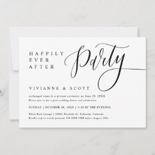 Faire-part de fête post-mariage après une fugue am