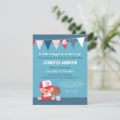 Faire-part de Fête Prénatale de Bébé Garçon de Spo (Debout devant)