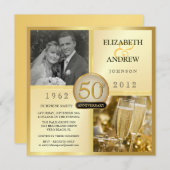 Faire-part de fête surprise pour les 50 ans d'anni (Devant / Derrière)