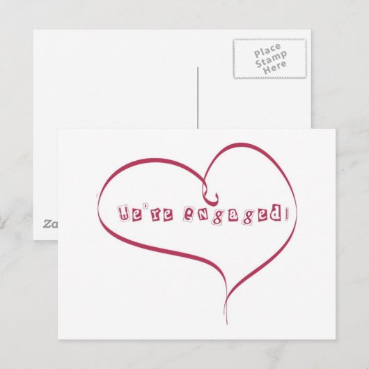 Faire-part de fiançailles (Devant / Derrière)