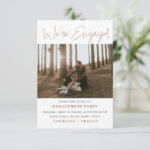Faire-Part de Fiançailles 2-Photos Moderne (Debout devant)