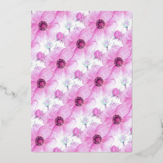 Faire-part de fiançailles à l'aquarelle fleur d'an (Verso)