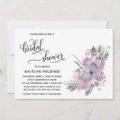 Faire-part de Fiançailles à l'aquarelle Florale & (Devant)