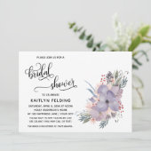 Faire-part de Fiançailles à l'aquarelle Florale & (Debout devant)