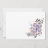Faire-part de Fiançailles à l'aquarelle Florale & (Dos)