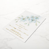 Faire-part de fiançailles à l'orchidée bleue douce (Rotation)