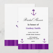 Faire-part de fiançailles Anchor Violet (Devant / Derrière)