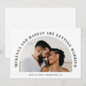 Faire-part de fiançailles Arch Top Save the Date (Devant / Derrière)