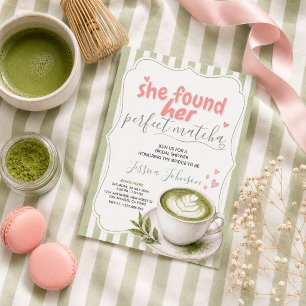 Faire-part de fiançailles au matcha Thé vert