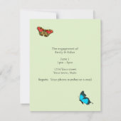 Faire-part de fiançailles aux fougères exotiques (Dos)