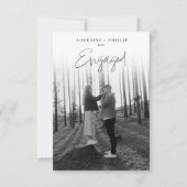 Faire-part de fiançailles avec photo complète et é (Devant)