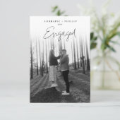 Faire-part de fiançailles avec photo complète et é (Debout devant)