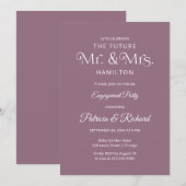 Faire-part de fiançailles avec typographie élégant (Devant / Derrière)