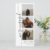 Faire-part de fiançailles avec une bande de photos (Debout devant)