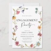 Faire-part de fiançailles Bohème Fleurie (Devant)