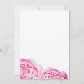 Faire-part de Fiançailles Catherine Pink Peony (Dos)