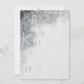 Faire-part de fiançailles Cônes de pin, flocons de (Dos)