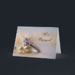 Faire-part de fiançailles de bague à diamant et de<br><div class="desc">Il a proposé et vous avez accepté ! Maintenant, annoncez votre fiançailles à être marié dans le style ! Customisez la bague à diamant élégante et perlez la carte de voeux de faire-part de fiançailles avec votre propre note ou message personnelle à l'intérieur. Cette coutume chique nous sommes les caractéristiques...</div>