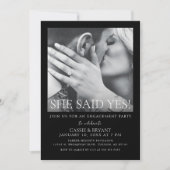 Faire-Part de Fiançailles de Mariage à Script Mode (Devant)