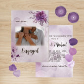 Faire-part de fiançailles de mariage aquarelle Mor