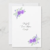 Faire-part de fiançailles de mariage au lilas lava (Dos)