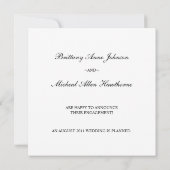 Faire-part de fiançailles de mariage avec accent d (Dos)