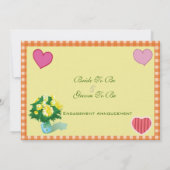 Faire-part de fiançailles de mariage de style cham (Dos)