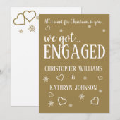 Faire-part de fiançailles de Noël (Devant / Derrière)